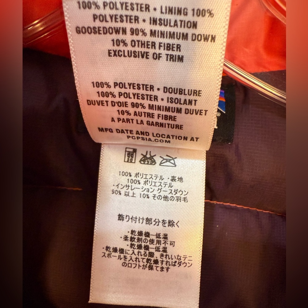 Patagonia Women's Hi-Loft Down Sweater #84835 Puffer Jacket Orange Red - Large - Picture 10 of 10